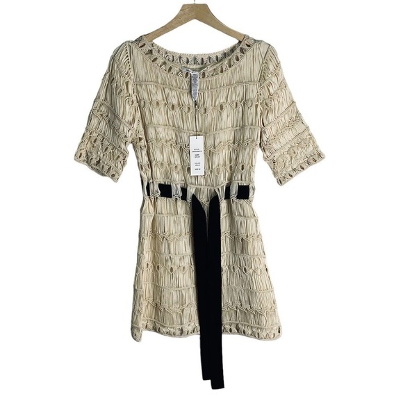 Diane Von Furstenberg Solar Macrame Belted Mini Dress Womens Size M NWT $595 - Picture 6 of 15